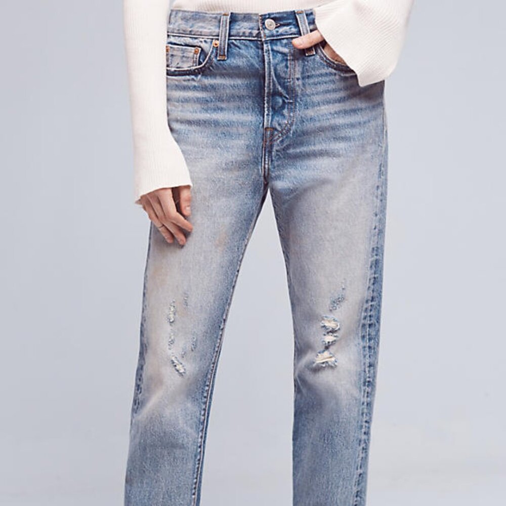 Levi's Wedgie Icon Selvedge White Oak Cone Denim Jeans Size 28